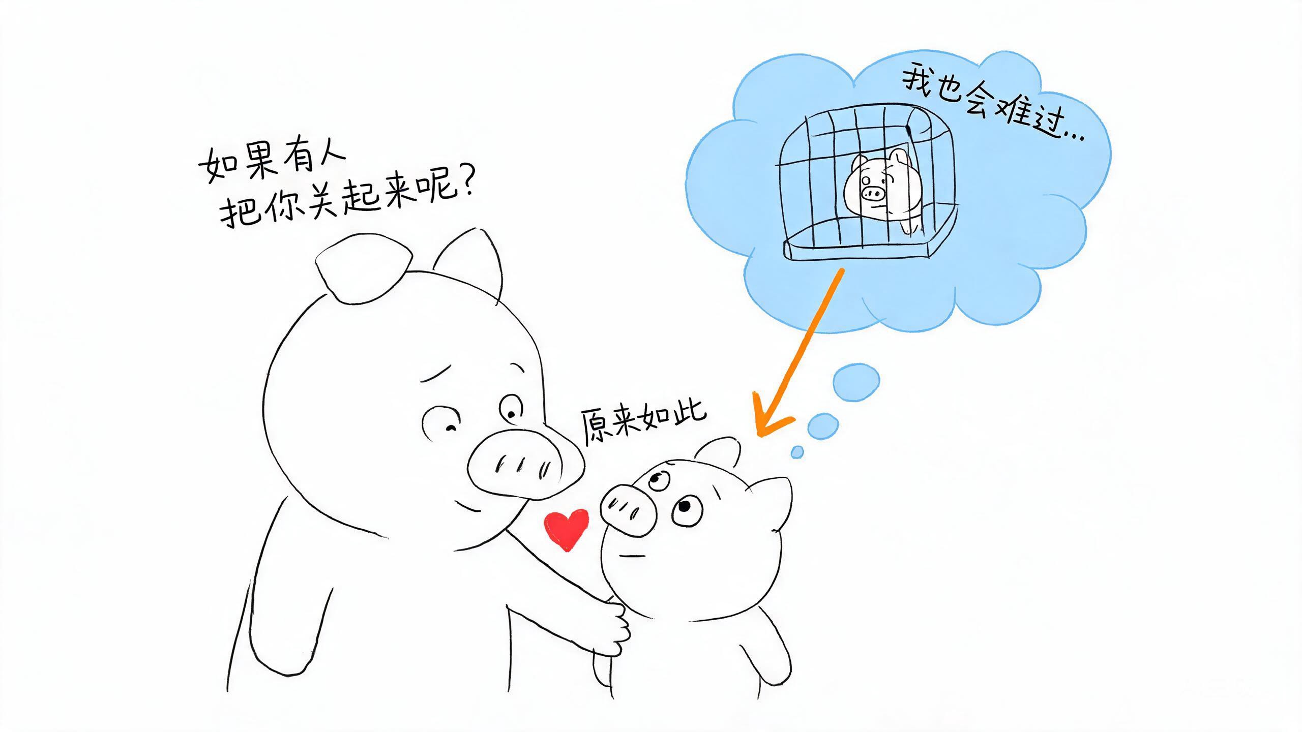 猪妈妈安慰小猪